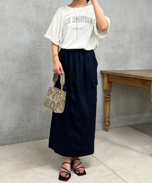 un dix cors（アンディコール）の「ツイルカーゴロングスカート（スカート・レディース・パープル/アイボリー/ネイビー・FREE）」の16枚目の写真