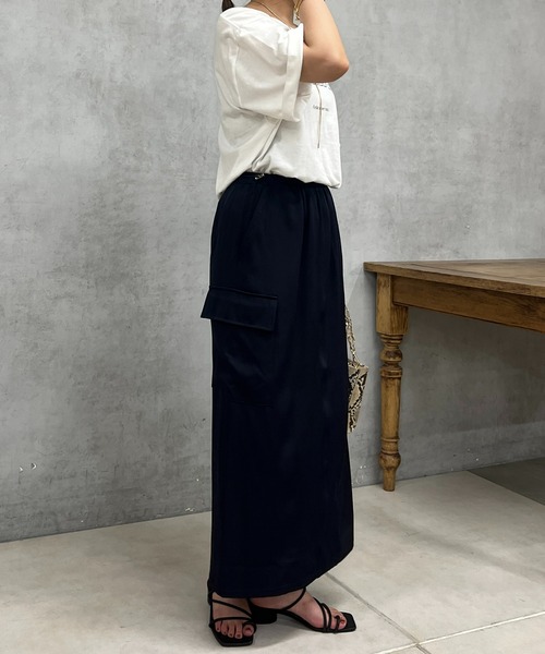 un dix cors（アンディコール）の「ツイルカーゴロングスカート（スカート・レディース・パープル/アイボリー/ネイビー・FREE）」の17枚目の写真