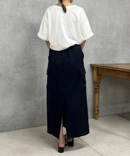 un dix cors（アンディコール）の「ツイルカーゴロングスカート（スカート・レディース・パープル/アイボリー/ネイビー・FREE）」の18枚目の写真