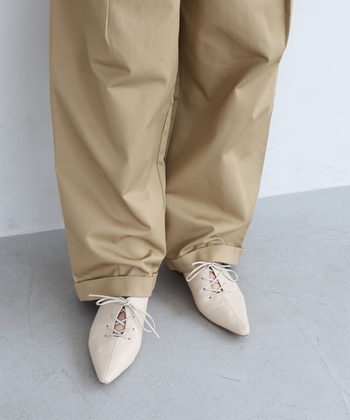 EVOL（イーボル）の「【EVOL】ソフトポインテッドレースアップパンプス IV5204（パンプス・レディース・アイボリー/ベージュ/ブラック・22.0cm/24.0cm/22.5cm/24.5cm/23.0cm/23.5cm）」の14枚目の写真