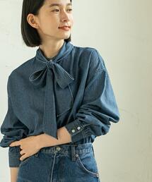 coen（コーエン）の「2WAYボウタイデニムシャツブラウス（シャツ/ブラウス）」