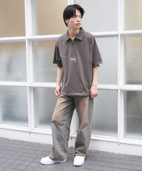 STAY GOLD(ステイゴールド)の「【STAYGOLD】ワンポイント刺繍 ハーフジップ Tシャツ / One-point Embroidery Half-zip T-shirt(Tシャツ/カットソー・メンズ・ネイビー/グリーン/ブラウン/ブラック・M/L)」の7枚目の写真