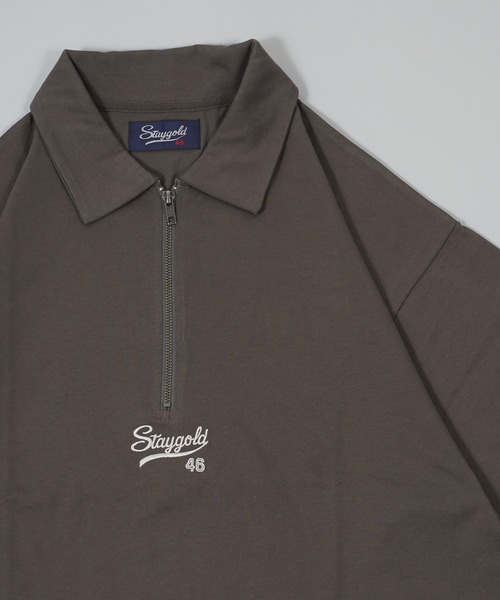 STAY GOLD(ステイゴールド)の「【STAYGOLD】ワンポイント刺繍 ハーフジップ Tシャツ / One-point Embroidery Half-zip T-shirt(Tシャツ/カットソー・メンズ・ネイビー/グリーン/ブラウン/ブラック・M/L)」の17枚目の写真