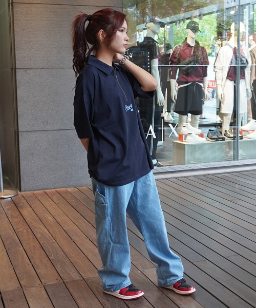 STAY GOLD(ステイゴールド)の「【STAYGOLD】ワンポイント刺繍 ハーフジップ Tシャツ / One-point Embroidery Half-zip T-shirt(Tシャツ/カットソー・メンズ・ネイビー/グリーン/ブラウン/ブラック・M/L)」の21枚目の写真