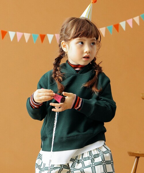 B:MING by BEAMS（ビーミングバイビームス）の「B:MING by BEAMS / レイヤード プルオーバー パーカー（100～160cm）（パーカー・キッズ・その他/レンガ/ダークブルー/ダークグリーン・150/140/130/120/100/160/110）」の7枚目の写真