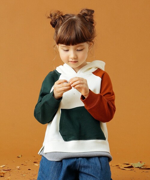 B:MING by BEAMS（ビーミングバイビームス）の「B:MING by BEAMS / レイヤード プルオーバー パーカー（100～160cm）（パーカー・キッズ・その他/レンガ/ダークブルー/ダークグリーン・150/140/130/120/100/160/110）」の9枚目の写真