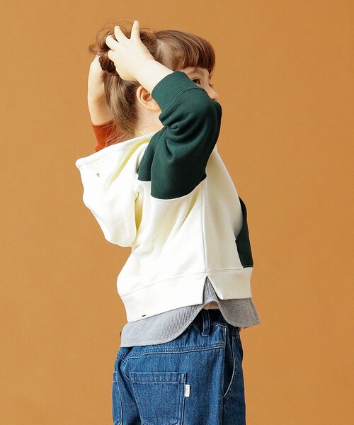 B:MING by BEAMS（ビーミングバイビームス）の「B:MING by BEAMS / レイヤード プルオーバー パーカー（100～160cm）（パーカー・キッズ・その他/レンガ/ダークブルー/ダークグリーン・150/140/130/120/100/160/110）」の10枚目の写真