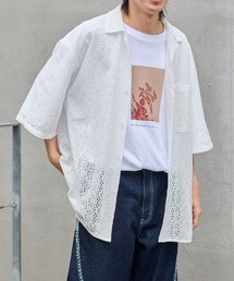 レース7分袖シャツ