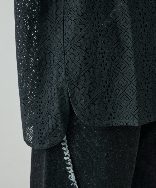 COLONY 2139(コロニートゥーワンスリーナイン)の「レース7分袖シャツ(シャツ/ブラウス・メンズ・ホワイト/ブラック・MEDIUM/LARGE)」の10枚目の写真