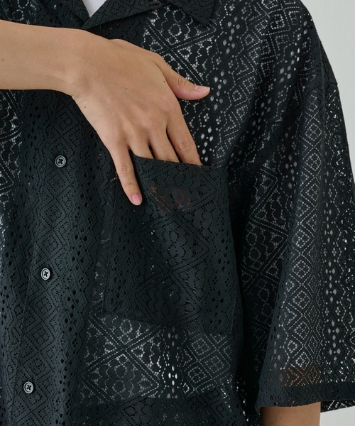 COLONY 2139(コロニートゥーワンスリーナイン)の「レース7分袖シャツ(シャツ/ブラウス・メンズ・ホワイト/ブラック・MEDIUM/LARGE)」の17枚目の写真