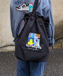 Mark Gonzales（マーク・ゴンザレス）の「MARK GONZALES ART WORK/マークゴンザレス　【Web限定】キャンバスプリント巾着トート（ショルダーバッグ）」