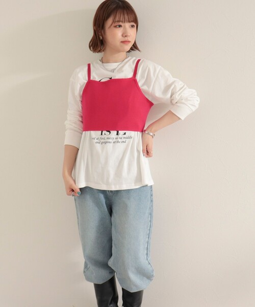 fredy emue（フレディエミュ）の「ニットビスチェ（ニット/セーター・レディース・チャコールグレー/ブラック/ピンク・38）」の8枚目の写真