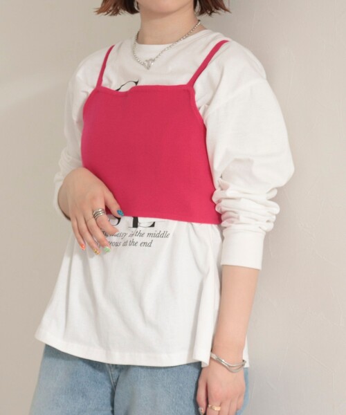 fredy emue（フレディエミュ）の「ニットビスチェ（ニット/セーター・レディース・チャコールグレー/ブラック/ピンク・38）」の10枚目の写真