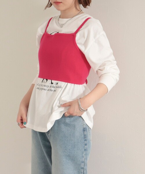 fredy emue（フレディエミュ）の「ニットビスチェ（ニット/セーター・レディース・チャコールグレー/ブラック/ピンク・38）」の11枚目の写真