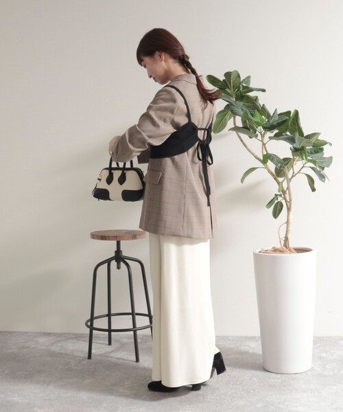 fredy emue（フレディエミュ）の「ニットビスチェ（ニット/セーター・レディース・チャコールグレー/ブラック/ピンク・38）」の15枚目の写真