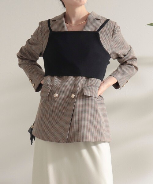 fredy emue（フレディエミュ）の「ニットビスチェ（ニット/セーター・レディース・チャコールグレー/ブラック/ピンク・38）」の17枚目の写真