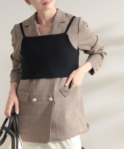 fredy emue（フレディエミュ）の「ニットビスチェ（ニット/セーター・レディース・チャコールグレー/ブラック/ピンク・38）」の19枚目の写真