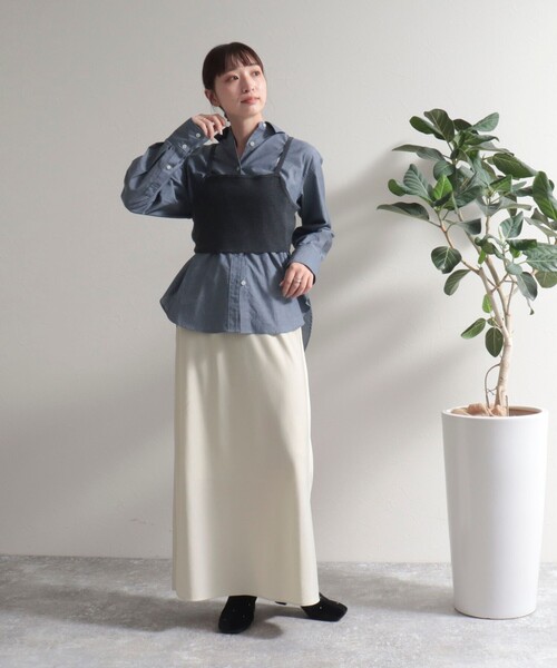 fredy emue（フレディエミュ）の「ニットビスチェ（ニット/セーター・レディース・チャコールグレー/ブラック/ピンク・38）」の21枚目の写真