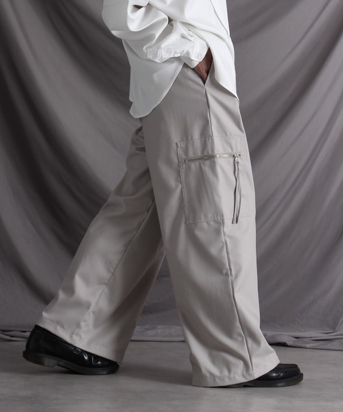 welise（ウェライズ）の「【welise/ウェライズ】ハイエストTR コードギミック モードカーゴパンツ/ワイドパンツ（カーゴパンツ・メンズ・ブラック/ライトグレー/スモークグレー/チャコールグレー・S/M/L）」の17枚目の写真