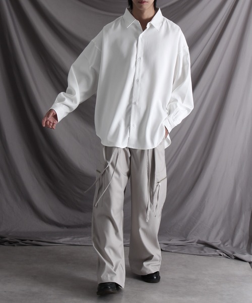 welise（ウェライズ）の「【welise/ウェライズ】ハイエストTR コードギミック モードカーゴパンツ/ワイドパンツ（カーゴパンツ・メンズ・ブラック/ライトグレー/スモークグレー/チャコールグレー・S/M/L）」の20枚目の写真