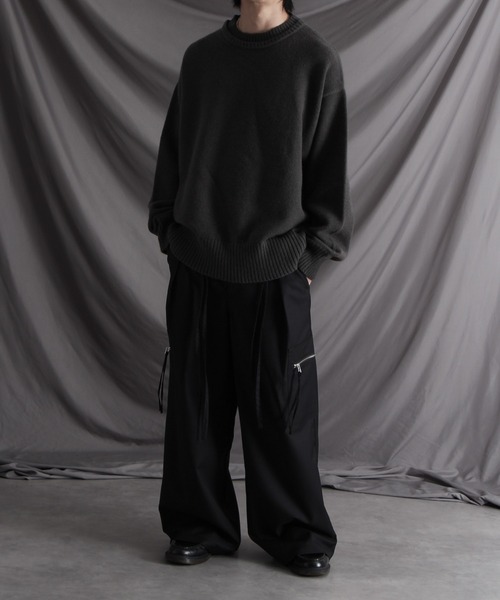 welise（ウェライズ）の「【welise/ウェライズ】ハイエストTR コードギミック モードカーゴパンツ/ワイドパンツ（カーゴパンツ・メンズ・ブラック/ライトグレー/スモークグレー/チャコールグレー・S/M/L）」の14枚目の写真