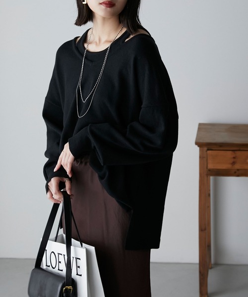 Anss.me(アンスミー)の「【Anss.me】アメスリニットタンク&ディープVネックニットセット(ニット/セーター・レディース・アイボリー/ブラウン/ブラック・FREE)」の19枚目の写真