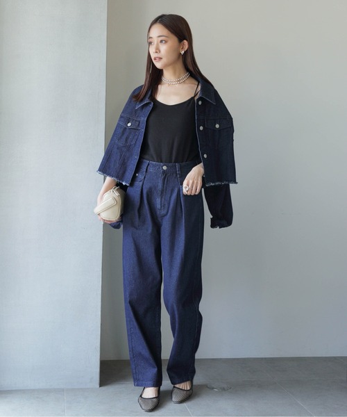 【新品未使用】ナノユニバース　WEB限定/ジャケット＋パンツ セットアップ WEB限定/カットジョーゼット ジャケット＋パンツ セットアップ