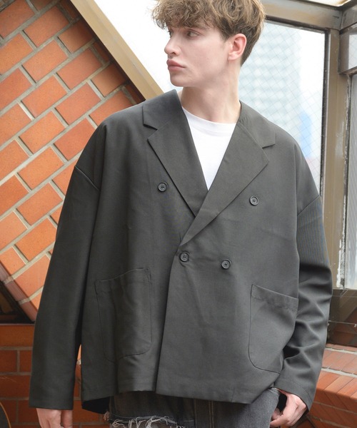 Beautiful Harmony（ビューティフルハーモニー）の「シャンブレーダブルテーラードJK（テーラードジャケット・メンズ・ブラック/ダークネイビー/カーキ・LL/MEDIUM/LARGE）」の3枚目の写真