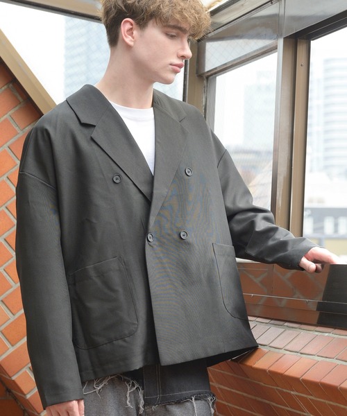 Beautiful Harmony（ビューティフルハーモニー）の「シャンブレーダブルテーラードJK（テーラードジャケット・メンズ・ブラック/ダークネイビー/カーキ・LL/MEDIUM/LARGE）」の4枚目の写真