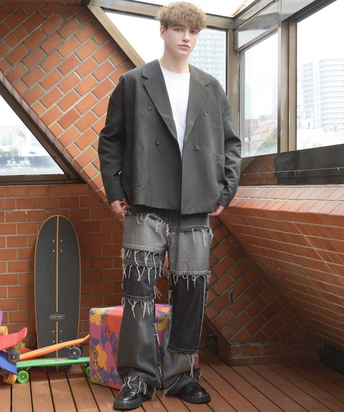 Beautiful Harmony（ビューティフルハーモニー）の「シャンブレーダブルテーラードJK（テーラードジャケット・メンズ・ブラック/ダークネイビー/カーキ・LL/MEDIUM/LARGE）」の5枚目の写真