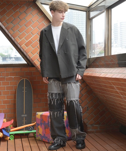 Beautiful Harmony（ビューティフルハーモニー）の「シャンブレーダブルテーラードJK（テーラードジャケット・メンズ・ブラック/ダークネイビー/カーキ・LL/MEDIUM/LARGE）」の6枚目の写真