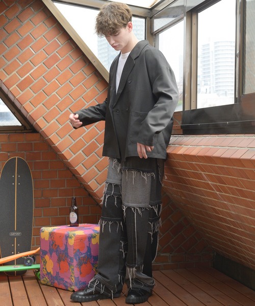 Beautiful Harmony（ビューティフルハーモニー）の「シャンブレーダブルテーラードJK（テーラードジャケット・メンズ・ブラック/ダークネイビー/カーキ・LL/MEDIUM/LARGE）」の8枚目の写真