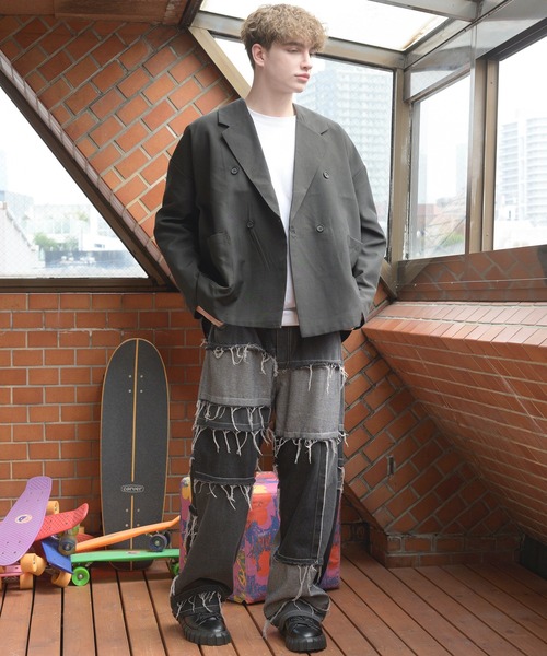 Beautiful Harmony（ビューティフルハーモニー）の「シャンブレーダブルテーラードJK（テーラードジャケット・メンズ・ブラック/ダークネイビー/カーキ・LL/MEDIUM/LARGE）」の10枚目の写真