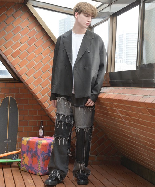 Beautiful Harmony（ビューティフルハーモニー）の「シャンブレーダブルテーラードJK（テーラードジャケット・メンズ・ブラック/ダークネイビー/カーキ・LL/MEDIUM/LARGE）」の11枚目の写真