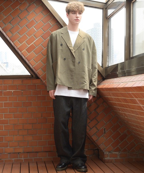 Beautiful Harmony（ビューティフルハーモニー）の「シャンブレーダブルテーラードJK（テーラードジャケット・メンズ・ブラック/ダークネイビー/カーキ・LL/MEDIUM/LARGE）」の14枚目の写真