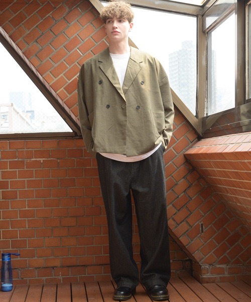 Beautiful Harmony（ビューティフルハーモニー）の「シャンブレーダブルテーラードJK（テーラードジャケット・メンズ・ブラック/ダークネイビー/カーキ・LL/MEDIUM/LARGE）」の16枚目の写真