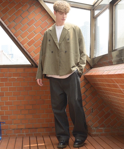 Beautiful Harmony（ビューティフルハーモニー）の「シャンブレーダブルテーラードJK（テーラードジャケット・メンズ・ブラック/ダークネイビー/カーキ・LL/MEDIUM/LARGE）」の18枚目の写真