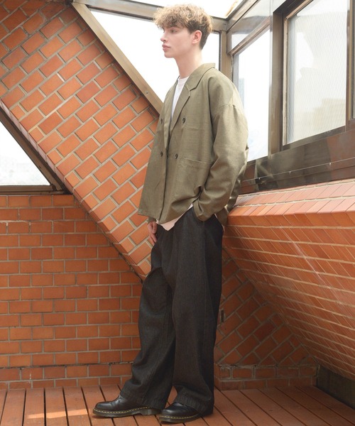 Beautiful Harmony（ビューティフルハーモニー）の「シャンブレーダブルテーラードJK（テーラードジャケット・メンズ・ブラック/ダークネイビー/カーキ・LL/MEDIUM/LARGE）」の19枚目の写真