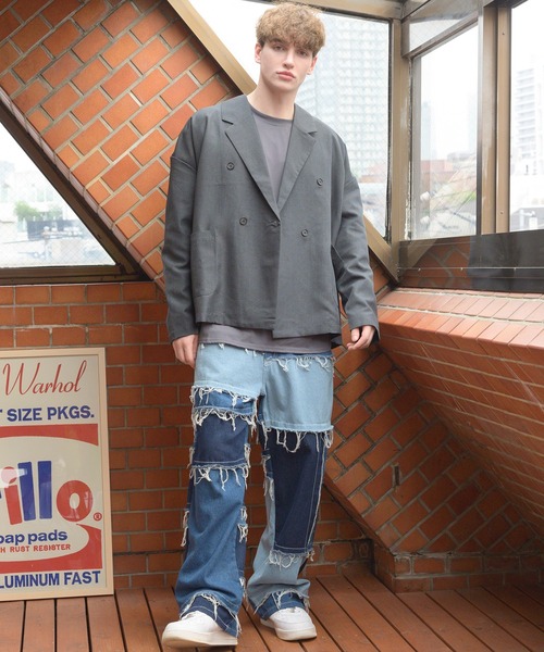 Beautiful Harmony（ビューティフルハーモニー）の「シャンブレーダブルテーラードJK（テーラードジャケット・メンズ・ブラック/ダークネイビー/カーキ・LL/MEDIUM/LARGE）」の21枚目の写真