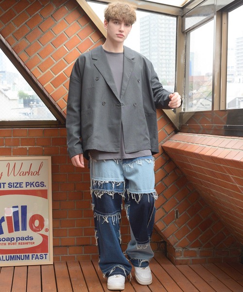 Beautiful Harmony（ビューティフルハーモニー）の「シャンブレーダブルテーラードJK（テーラードジャケット・メンズ・ブラック/ダークネイビー/カーキ・LL/MEDIUM/LARGE）」の22枚目の写真