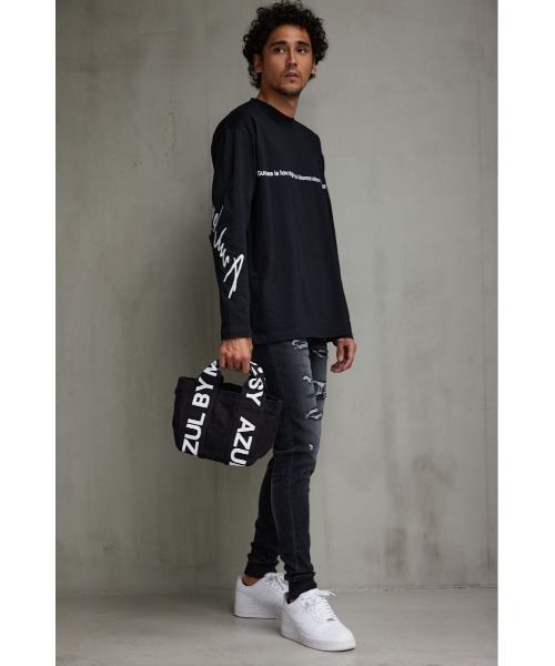 AZUL by moussy（アズールバイマウジー）の「AZUL ロゴキャンバストートバッグ（トートバッグ・メンズ・ブラック・FREE）」の12枚目の写真