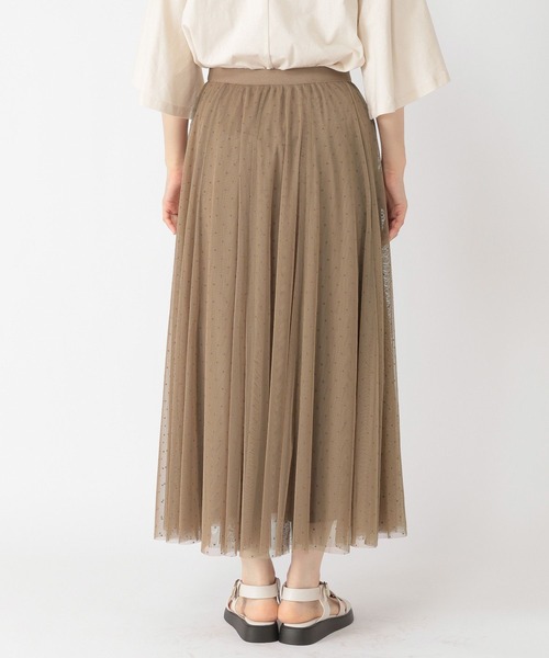 studio CLIP(スタディオクリップ)の「ドットチュールスカート(スカート・レディース・ブラック/モカ・FREE)」の10枚目の写真