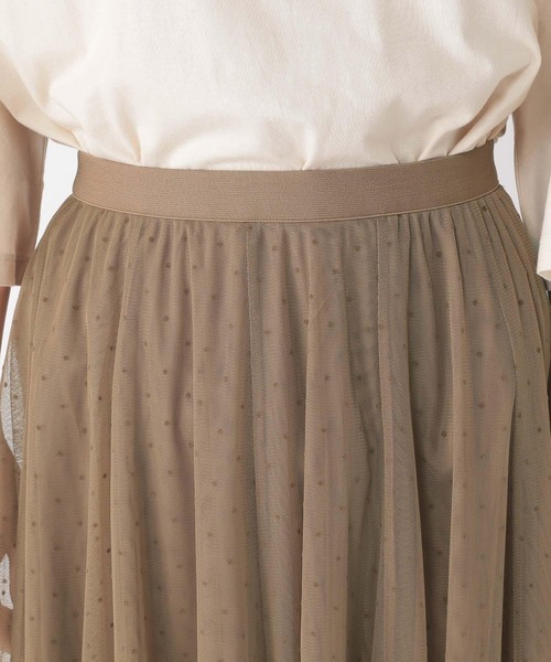 studio CLIP(スタディオクリップ)の「ドットチュールスカート(スカート・レディース・ブラック/モカ・FREE)」の12枚目の写真