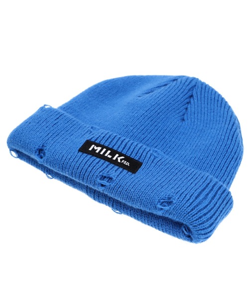MILKFED.（ミルクフェド）の「BAR LOGO CRASH KNIT CAP（ニットキャップ/ビーニー・レディース・オレンジ/ブルー/ブラック・ONE SIZE）」の12枚目の写真