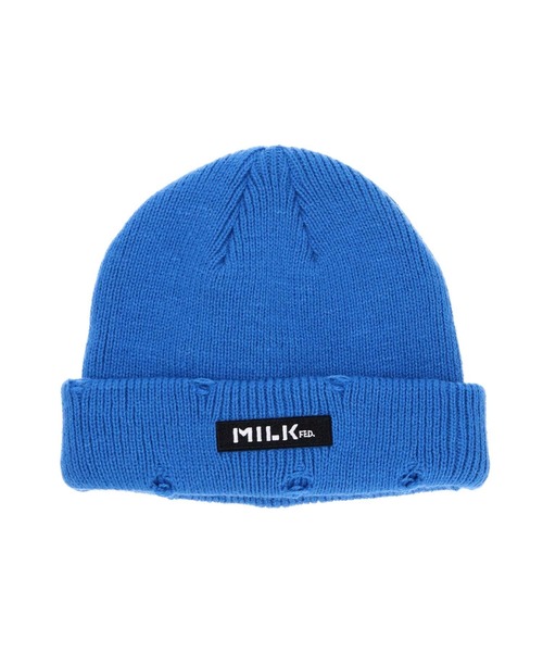 MILKFED.（ミルクフェド）の「BAR LOGO CRASH KNIT CAP（ニットキャップ/ビーニー・レディース・オレンジ/ブルー/ブラック・ONE SIZE）」の10枚目の写真