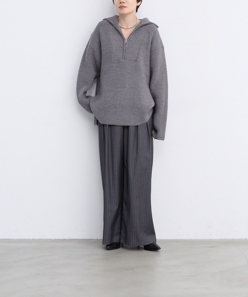 LEPSIM（レプシィム）の「【FOR I SERIES】ストライプワイドパンツ　966470（その他パンツ・レディース・グレー/ネイビー・SMALL/MEDIUM）」の10枚目の写真