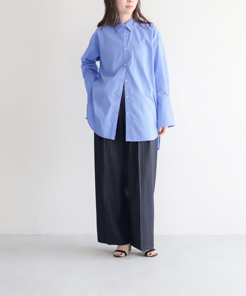 LEPSIM（レプシィム）の「【FOR I SERIES】ストライプワイドパンツ　966470（その他パンツ・レディース・グレー/ネイビー・SMALL/MEDIUM）」の14枚目の写真