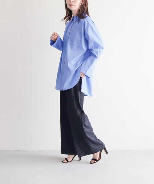 LEPSIM（レプシィム）の「【FOR I SERIES】ストライプワイドパンツ　966470（その他パンツ・レディース・グレー/ネイビー・SMALL/MEDIUM）」の15枚目の写真