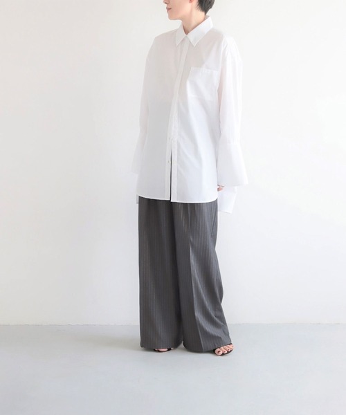LEPSIM（レプシィム）の「【FOR I SERIES】ストライプワイドパンツ　966470（その他パンツ・レディース・グレー/ネイビー・SMALL/MEDIUM）」の20枚目の写真