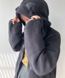 AS KNOW AS plus | ☆ボアっとフーディブルゾン / ボアっとフーディくま耳ブルゾン / ボアっとフーディねこ耳ブルゾン(ブルゾン)